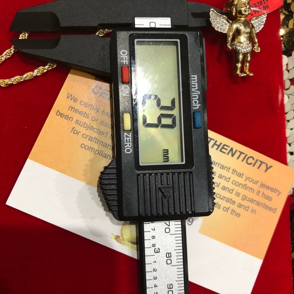 Real diamond angel pendant, not CZ not lab made, heavy angel with wing pendant - Picture 6 of 9